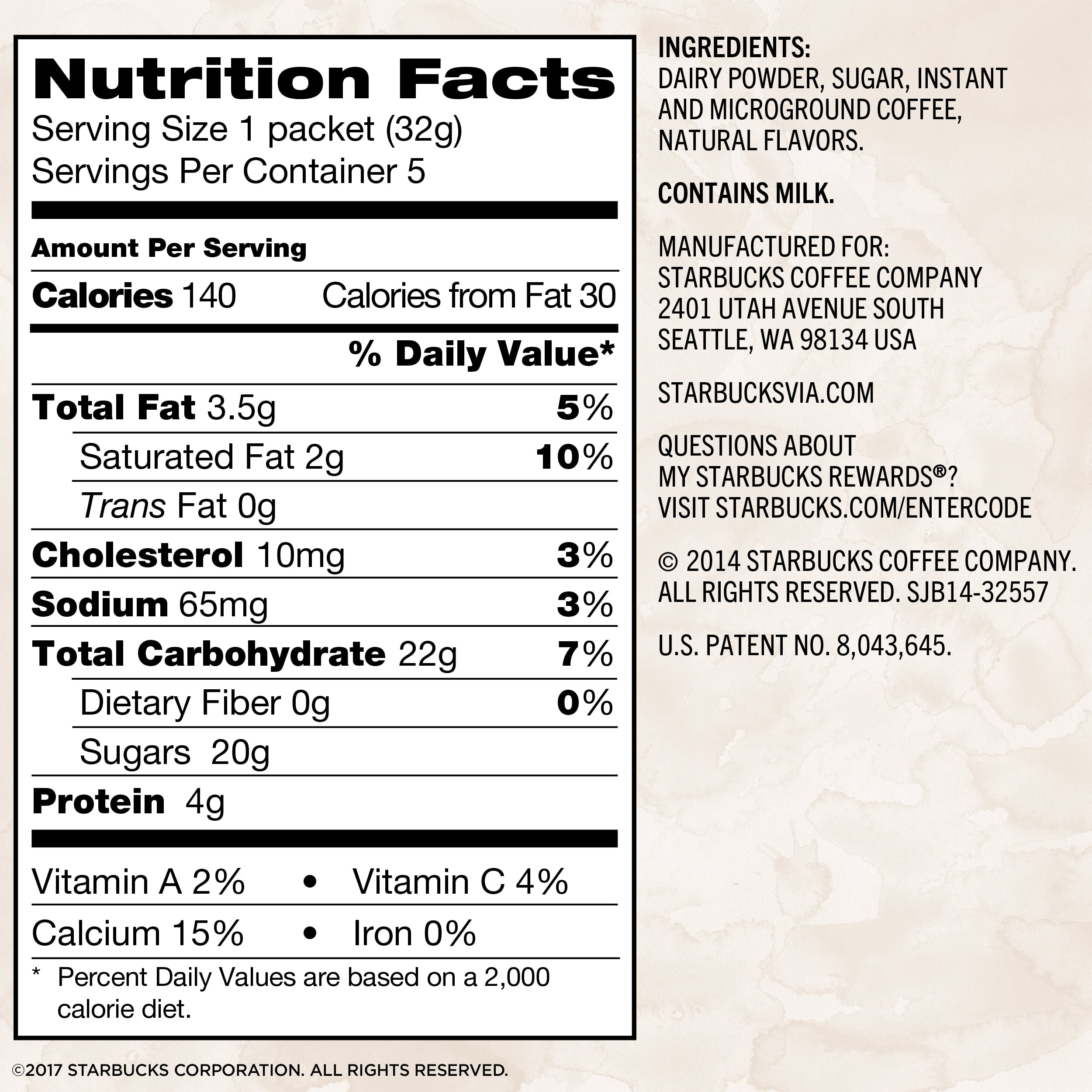 Starbucks Caramel Flavored Coffee Nutrition Facts Besto Blog