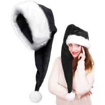 Christmas Santa Hat Adults Long Plush Xmas Hats for Christmas New Year Festive Party Supplies