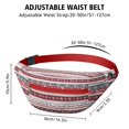thumbnail image 3 of Fanny Pack Red Christmas Folk Pattern Waist Pack Bag,Running Cross Bag,Waterproof Large Fanny Packs for Women Men for Travel Running Hiking Cycling, 3 of 6