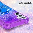 thumbnail image 2 of Clear Case for Samsung Galaxy A54 with Kickstand for Girls Women, Liquid Glitter Sparkle Bling Cute Case Gradient Quicksand Cover for Samsung Galaxy A54 JB Purple Navy, 2 of 7