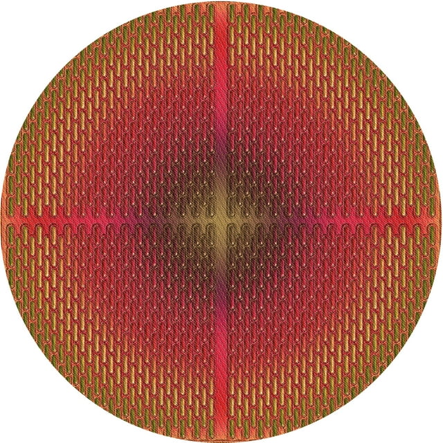 Ahgly Company Tapis d'Intérieur Lavable en Machine Carré Rouge, 3 Pieds Carré