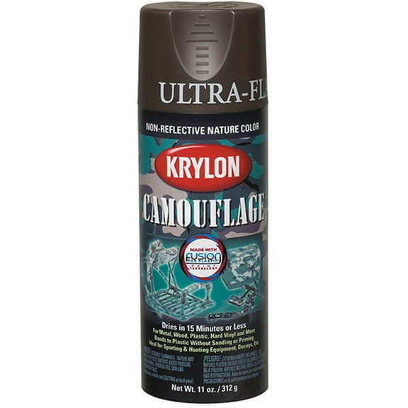 6-Pack of 11 oz Krylon K04292777 Fusion For Plastic Brown Spray Paint Camouflage