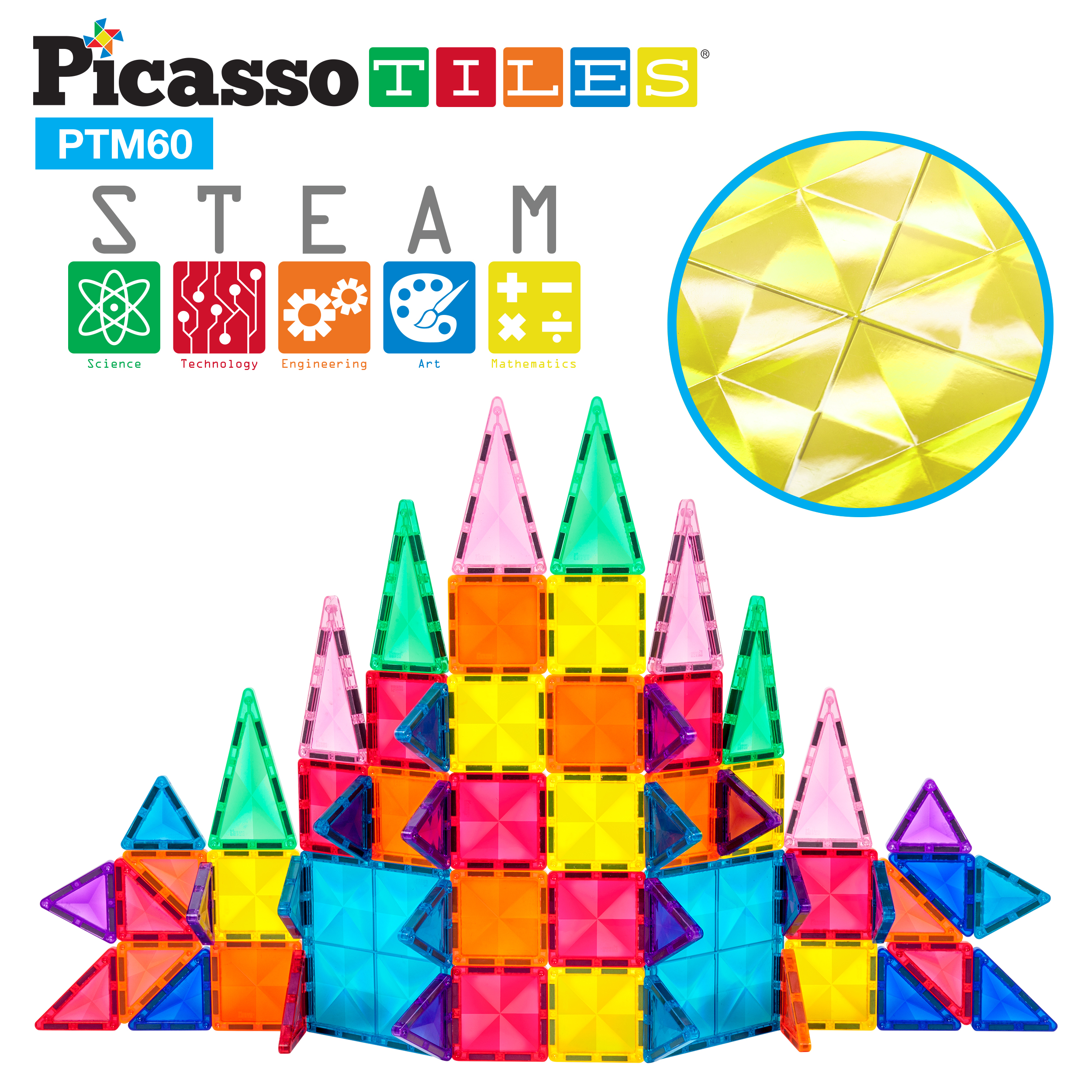 PicassoTiles® Mini Diamond 60pc Set PTM60