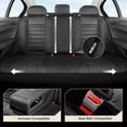 thumbnail image 3 of Coverado Luxury Leather Car Seat Covers Front Pair 2 Seats, Automotive Front and Rear Mesh Seat Covers for SUV Sedan Truck, Black, 3 of 6