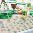 thumbnail image 3 of Summer Green Plants Succulent Cactus Vase Placemats Set of 4,Wipeable Washable Table Mats for Dining Tables,Vintage Cotton Linen Back Place Mats for Kitchen Event Party Tabletop Decor, 3 of 7