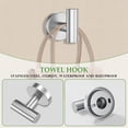 thumbnail image 5 of 5-Piece Towel Bar Set Brushed Nickel Bathroom Hardware Set Include Towel Bar Towel Ring Paper Towel Holder Coat Hooks Stainless Steel Wall-Mounted 23.6 in, 5 of 14