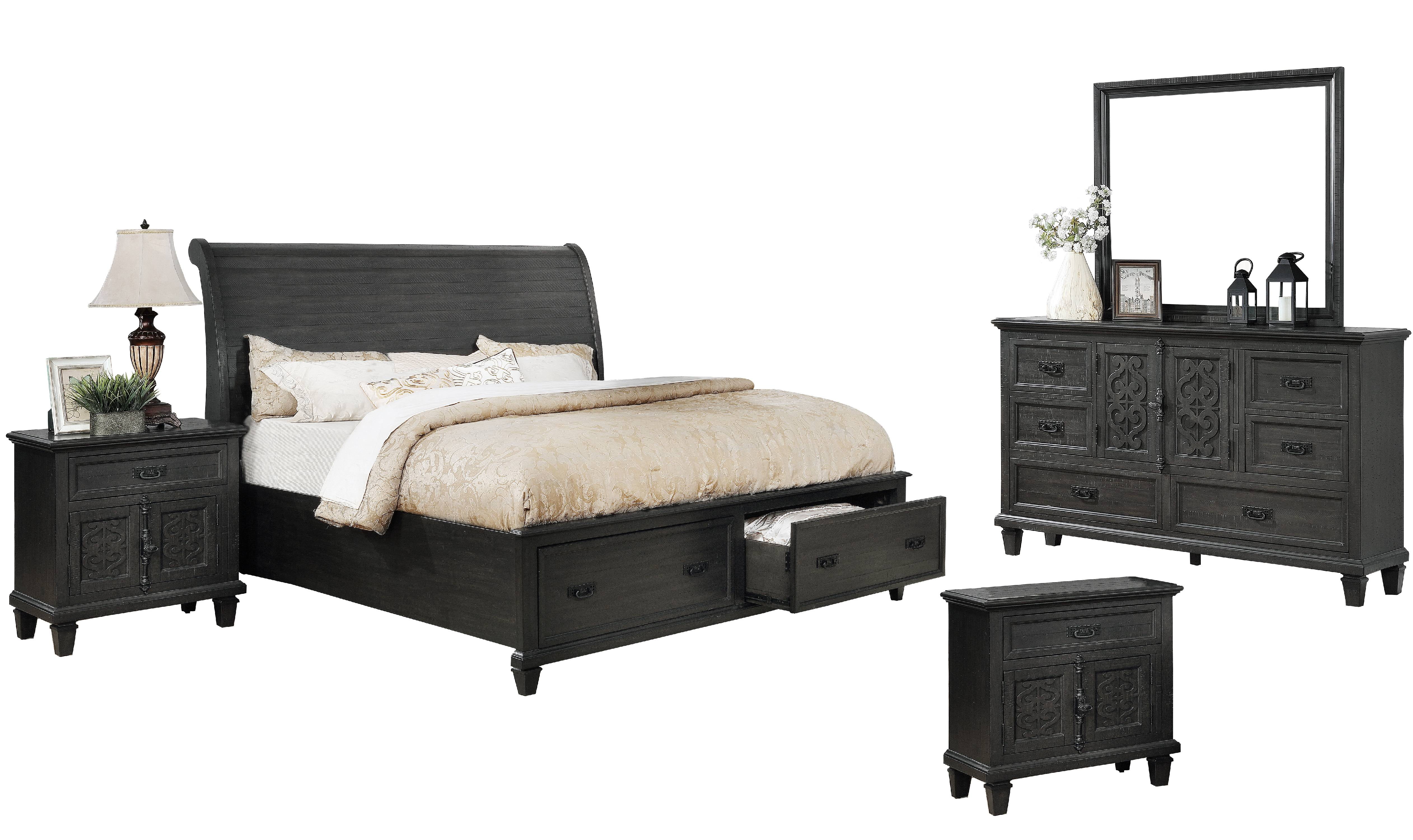 Jaxon King Panel Piece Bedroom Set Bedroom Set, King Storage Bed, King