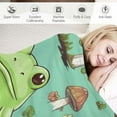 thumbnail image 3 of ONETECH  Frog Blanket for Adults Women Girls, Cute Green Frog Throw Blanket Gift for Frog Lovers, Cartoon Animal Kawaii Stuff for Bed Couch Sofa Chair, 3 of 6