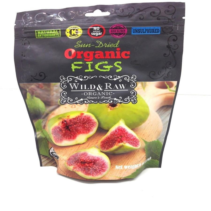 Organic Figs, SunDried (Wild&Raw) 6 oz (170g)