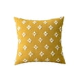 thumbnail image 2 of [IN2X180-1 Yellow] Set of 2 Large Square Flower Tufted Pillow Covers Embroidered Daisy flower (With/Without Inserts), 2 of 9