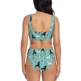 thumbnail image 3 of Kdxio Cute Dog Print Women's 2 Piece High Waisted Wrap Spaghetti Strap Summer Swimsuit Bikini Set-X-Large, 3 of 7