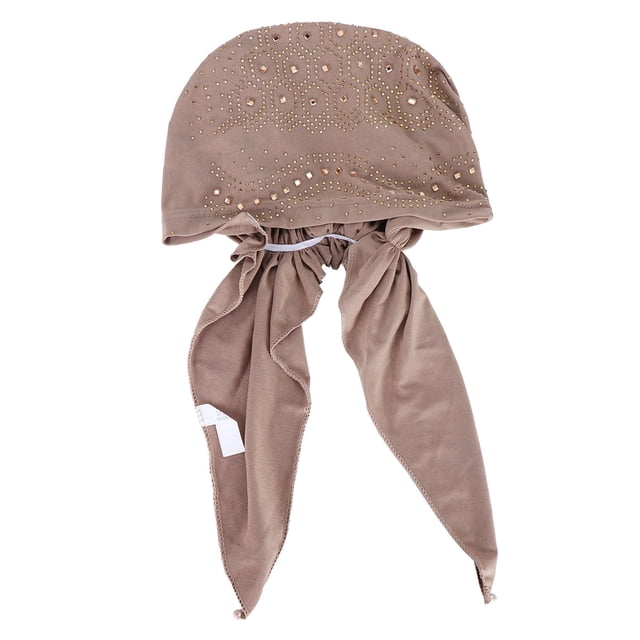 WEIYLL Women Baseball Caps Hijab Stretch Multicolor Solid Color Muslim Base With Diamond Thin Visors Hat