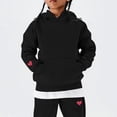 thumbnail image 5 of YunPes Girls Clothes Cute Print Hooded Sweatshirt & Jogger Sweatpants Set Casual Preppy Sweatsuit Fall Winter Outfits for Kids, 5 of 6