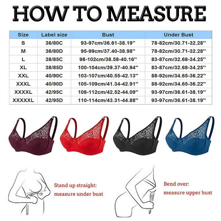 Wireless Bras with Support and Lift Unlined Bust Sheer Brassiere Thin Low  Cut Ladies Wireless Bra for Women White XXXXXL