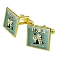 thumbnail image 1 of Tequila Brain Off Liver On Funny Humor Retro Square Cufflink Set - Silver or Gold, 1 of 6