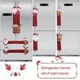 thumbnail image 3 of QUTETN Refrigerator Door Handle Covers Set of 8 Washable Red Christmas Cloth Decorations Keep Kitchen Appliance Clean for Fridge Stove Handles Keep Off Oil Stain Fingerprint, 3 of 8