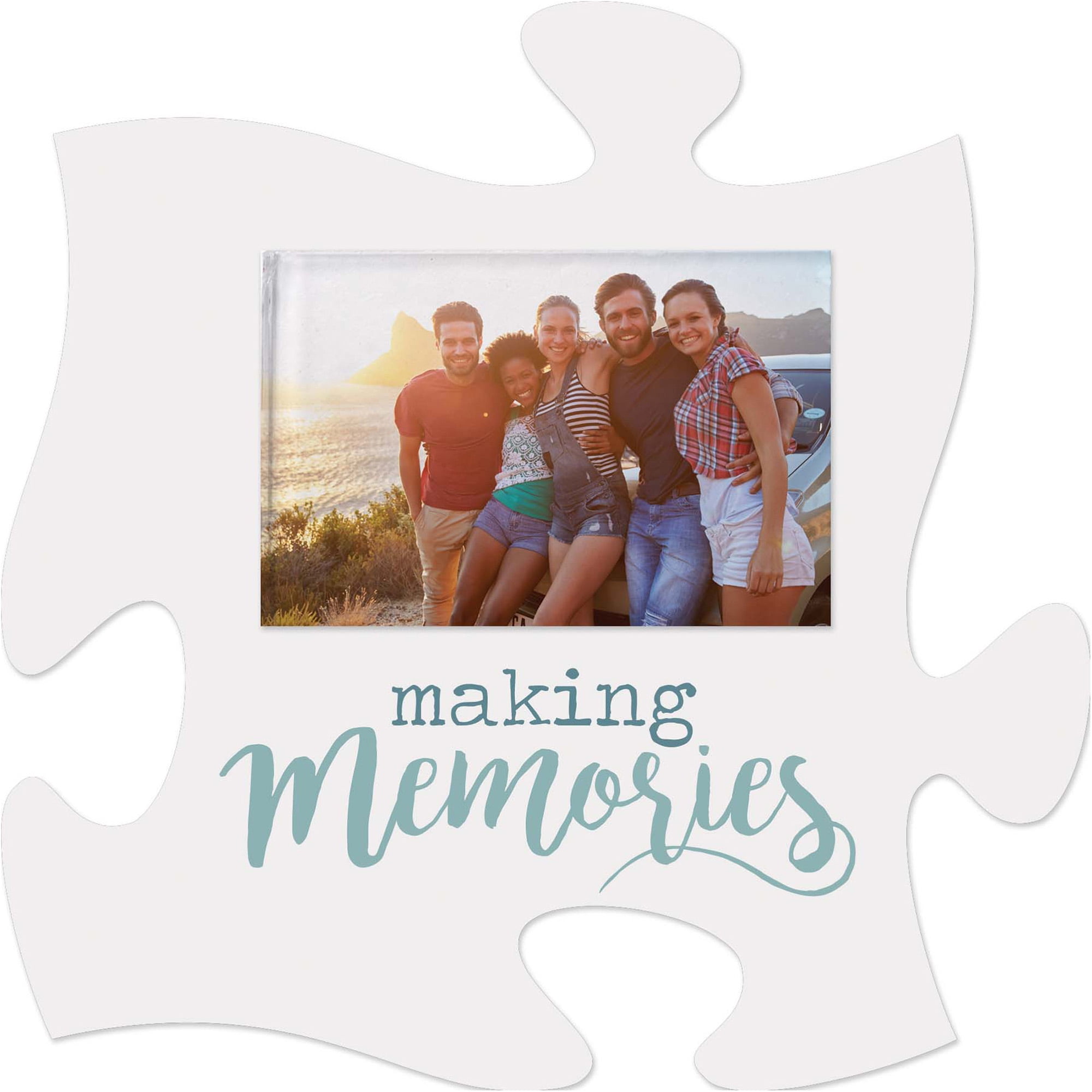 P. Graham Dunn Making Memories White and Nautical Blue 6 x 6 Wood Mini