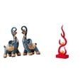 thumbnail image 1 of Figura de elefante,Figuras de elefantes,estatuas,adornos de animales,Escultura coleccionable para dormitorio,decoración del hogar,regalo.,Escultura abstracta de fuego,Estatua de arte abstracto, 1 of 8