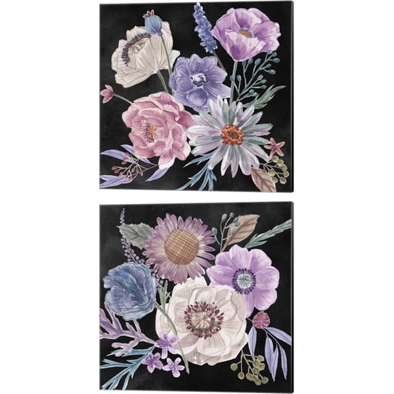 Great Art Now In Darkness by Melissa Wang 2 Piece Canvas Art Set Each 14W x 14H