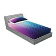 thumbnail image 2 of Ambesonne Abstract Fitted Sheet & Pillow Sham Set, Geometric Fractal Triangle, Twin, Pink Blue, 2 of 2