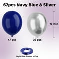 thumbnail image 2 of Globos de fiesta YMSZ azules y plateados, 67 unidades, 30 cm, para fiesta, 2 of 7