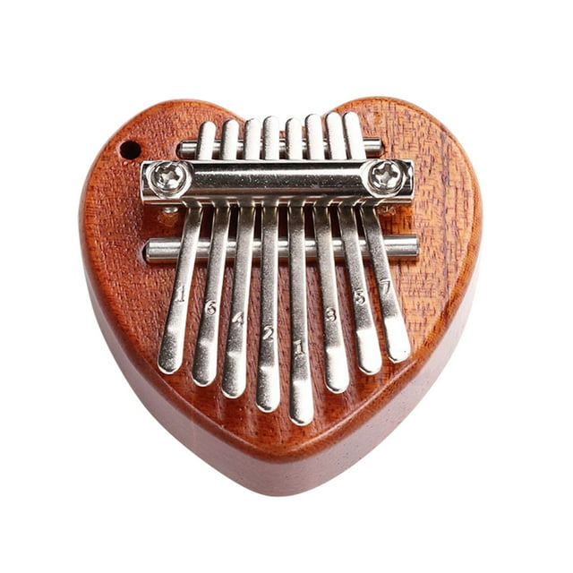 CIMAXIC 1 Set Exquisite Fingertip Kalimba Small Kalimba Wooden Mini Fingertip Kalimba,2.56"X2.56"X0.71"