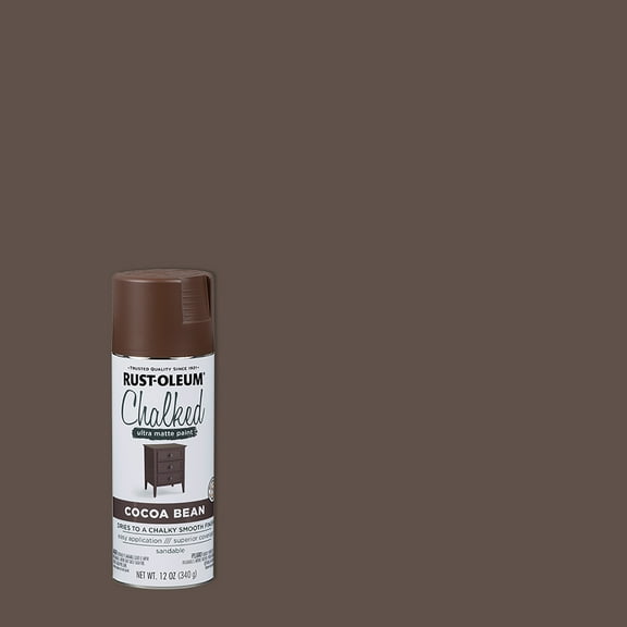 6 Pack, Cocoa Bean, Rust-Oleum Ultra Matte Chalked Spray Paint, 12 oz