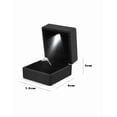 thumbnail image 4 of Caja de Anillo Xtellar de luz LED, Cajas Anillo de Compromiso Anillo de luz Iluminado de Moda Caja de exhibición de joyería Color Negro, 4 of 4