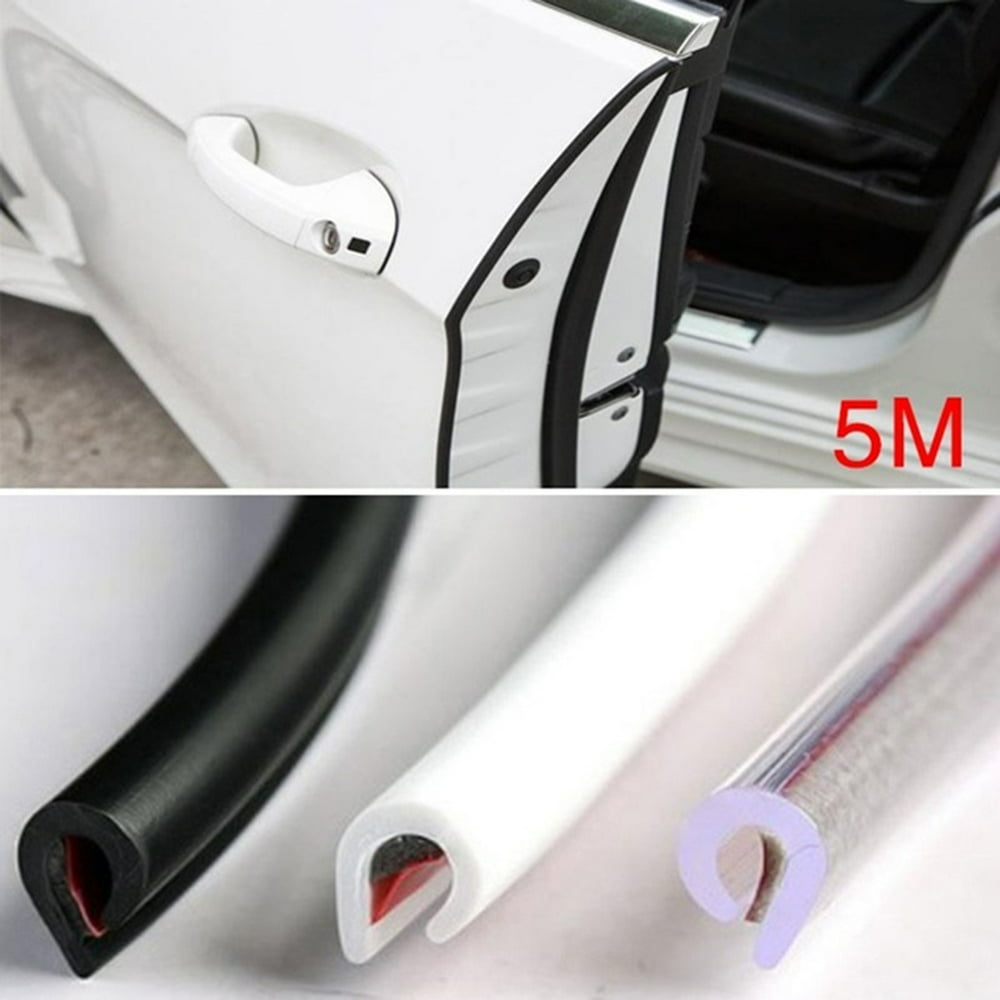 SPRING PARK 5m Universal Auto Car Door Edge Guard Protector Cover Moulding Trim Strip Line Black