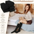 thumbnail image 4 of Nanahuang Warm Knee High Socks for Women 5 Pairs, Thermal Womens Cotton Long Casual Thick Winter Gifts Socks for Hiking Skiing, 4 of 7
