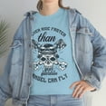 thumbnail image 4 of Never Ride Faster than your Angel Motorcycle Unisex Heavy Cotton Tee, 4 of 9