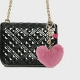 thumbnail image 2 of Unique Bargains 1 Pc Fashion Tassel Heart Handbag Charm Bag Accessories Rose Red, 2 of 5