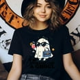 thumbnail image 4 of I'm Literally Just A Ghoul T-Shirt – Cute Halloween Fashion Humor Shirt , Natural, Size M, 4 of 6
