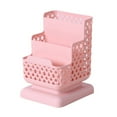 thumbnail image 4 of Office Organizer Pen Storage Box Cut-out Design Square Storage Box for Living Room Bedroom and Study  Pink, 4 of 6