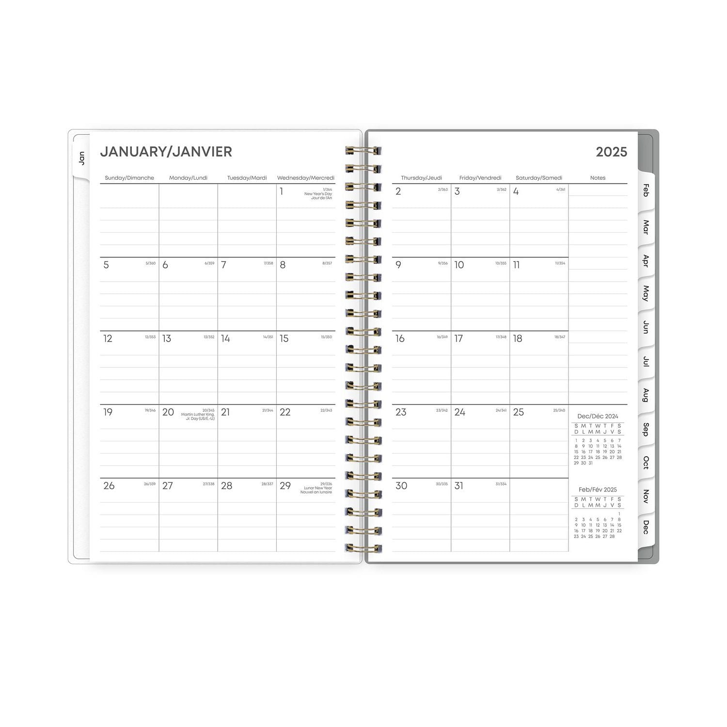 2025 Weekly Monthly Planner, 5 x 8, Blue Sky, Sophie, 5x8 Weekly/Monthly Planner