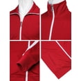 thumbnail image 5 of H2H Mens Active Slim Fit Track Lightweight Jacket Zip-up Long Sleeve Training Basic Designed RED US 3XL/ASIA 4XL (CMOJA134), 5 of 6
