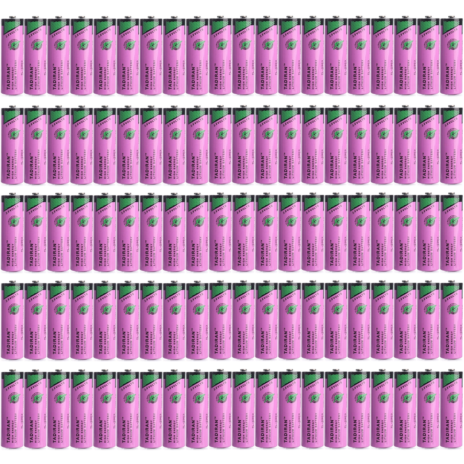 (100Pack) 3.6V 2400mAh TL5903 AA Lithium Battery for Tadiran TL5903