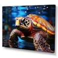 thumbnail image 2 of Designart "Underwater Abstract Voyage I" Animals Turtle Wall Decor, 2 of 7