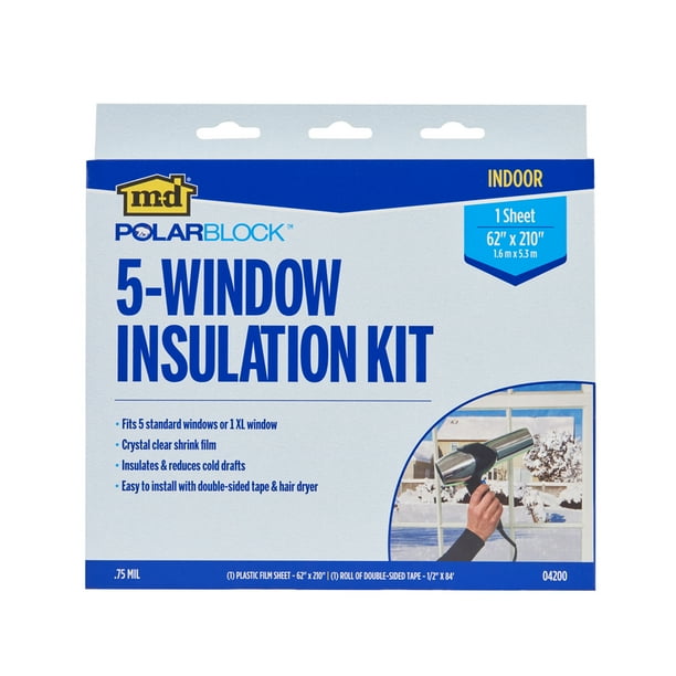 MD Building Products 04200 Clear Indoor Window Film Insulator Kit