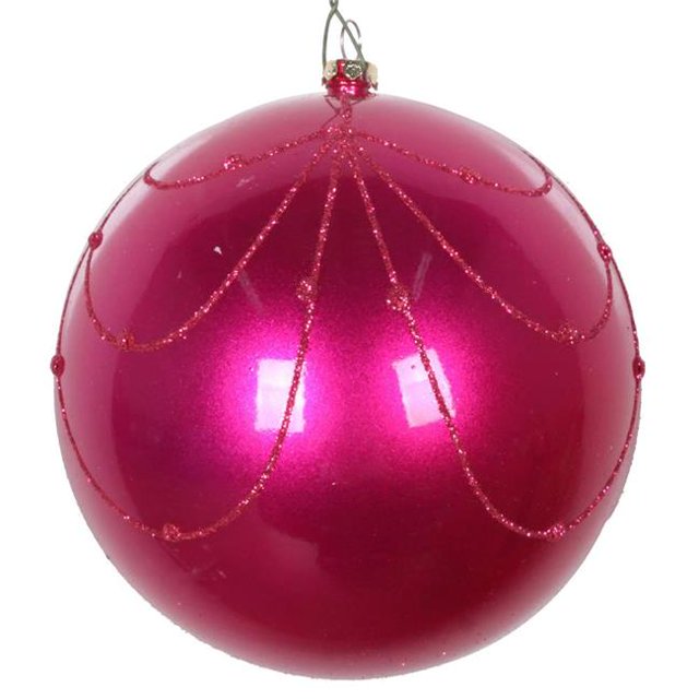 Vickerman MT194670D Rideau Ornemental Bonbon Fuchsia 4.75 Po - 4 par Sac