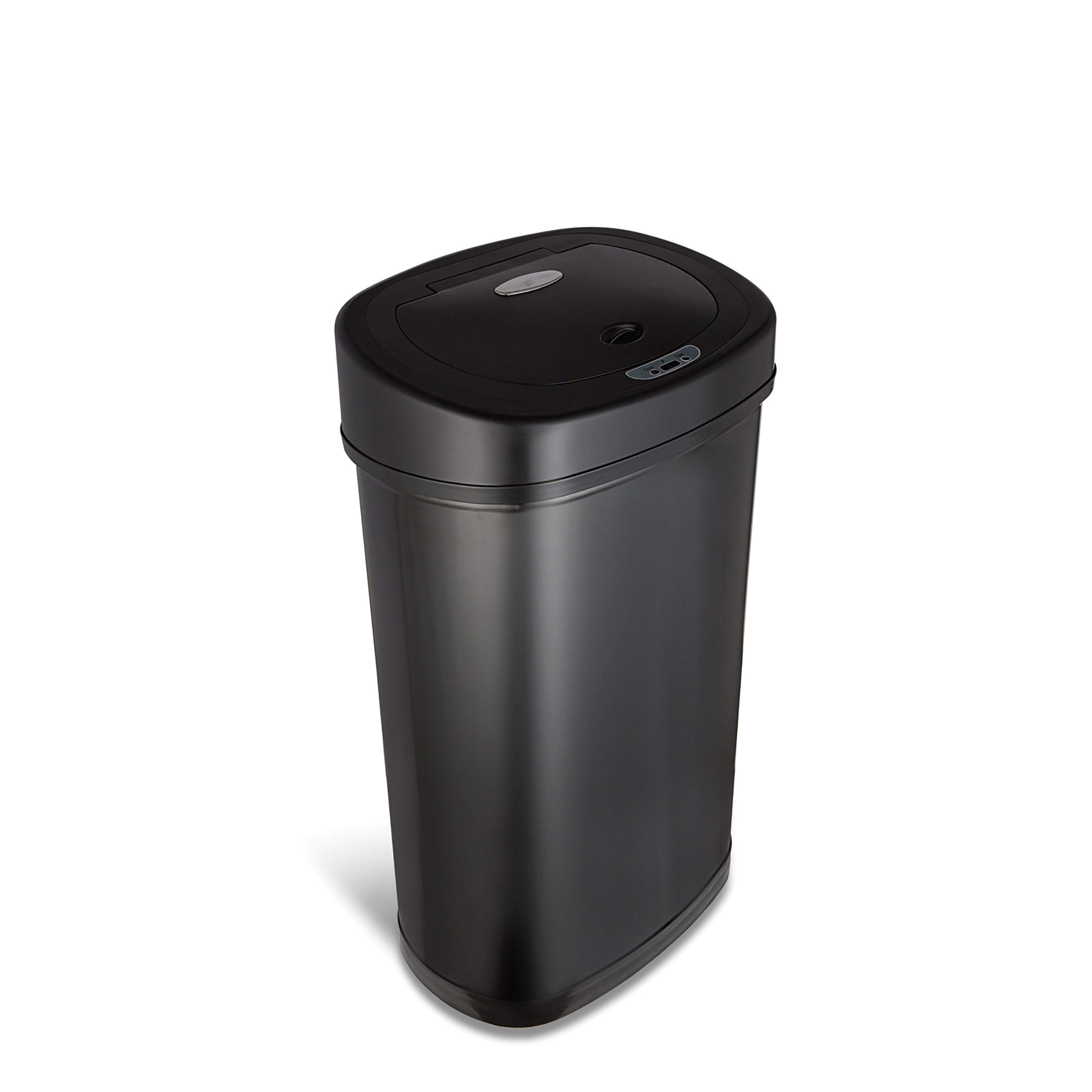 Nine Stars Motion Sensor Oval Kitchen Garbage Can, Fingerprint-Resistant Stainless Steel, 13.2 gal, Matte Black - image 2 of 9