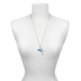 thumbnail image 3 of Delight Jewelry Royal Blue ''Little Sister'' with Heart I Set You Apart Engraved Cross Zoey Necklace, 28", 3 of 4