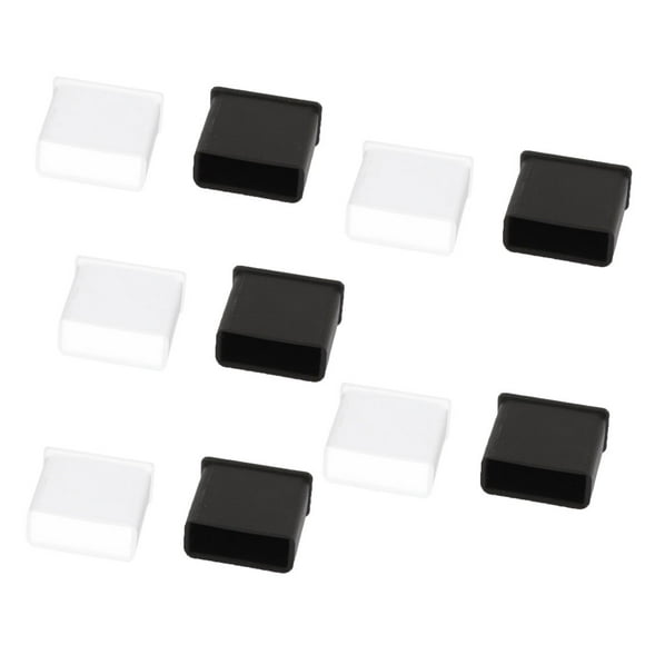 Cubierta de tapa de Tapón antipolvo macho de plástico USB A 10 piezas Unique Bargains negro transparente