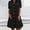 *Black, variant on U Women's Denim Button Down Shirt Dress,Casual Loose Short Sleeve Midi Dress with Pockets Sky Blue,Women's Plus XXL