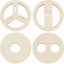 8 Pcs 4 Styles Wooden Wick Centering Tool 2.95 Inch Engraved Patterned Wick Holder Candle Wick Stabilizer for Candle Making DIY