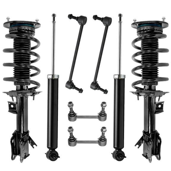 Detroit Axle - 8pc Struts Shocks Suspension Kit for 15-24 Ford Edge 16-18 Lincoln MKX 19-23 Nautilus, 2 Front Struts with Coil Spring Assembly 2 Rear Shock Absorbers 4 Front Rear Sway Bars Replacemen