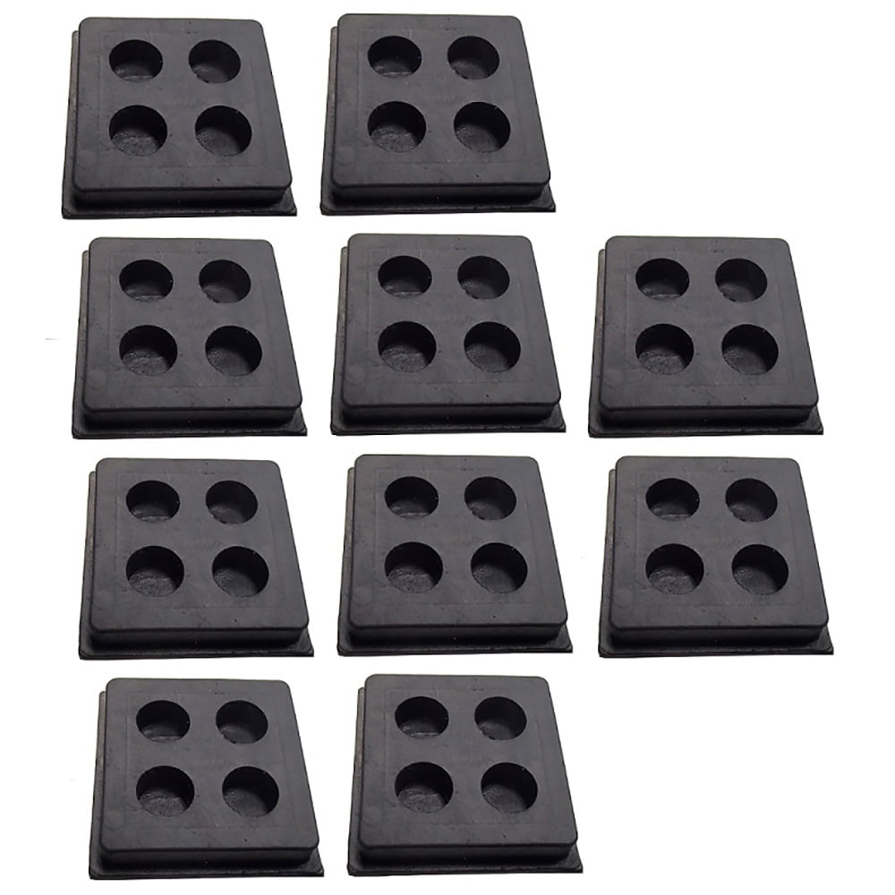 Set of (10) 2' x 2' x 3/4' Anti Vibration Heavy Duty All Rubber Isolation Pads