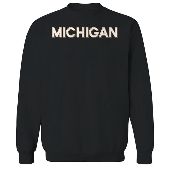 Michigan Humor Graphic Black Men's Crewneck Sweatshirt