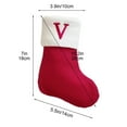 thumbnail image 3 of Luoshdecor 7in Mini Red Stocking,Initial Letter Knit Embroidered Stockings Soft Cuff, Christmas Tree Fine Weave Stockings for Fireplace or Party Decor (V), 3 of 7
