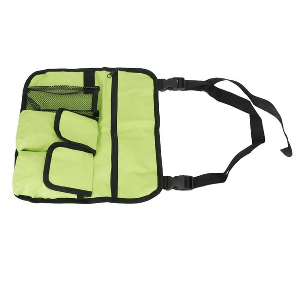 Bolsa para reposabrazos de silla de playa, bolsillos prácticos, bolsa para reposabrazos, bolsa de almacenamiento colgante para silla de exterior para acampar, color verde